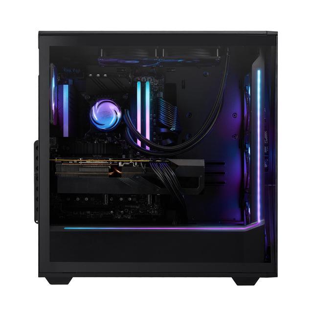 IBUYPOWER Slate 9 Black Gaming PC Desktop - AMD Ryzen 7 7800X3D - NVIDIA GeForce RTX 5060 8GB - 32GB DDR5 RGB - 2TB NVMe SSD - SBA7N5601