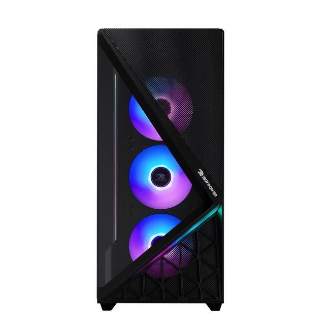 IBUYPOWER Slate 9 Black Gaming PC Desktop - AMD Ryzen 7 7800X3D - NVIDIA GeForce RTX 5060 8GB - 32GB DDR5 RGB - 2TB NVMe SSD - SBA7N5601