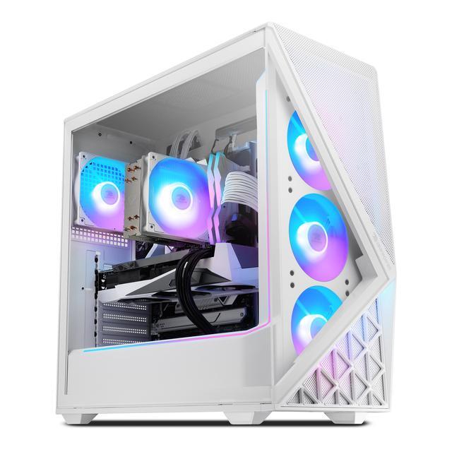 IBUYPOWER Slate 9 White Gaming PC Desktop - Intel Core Ultra 9 285 - NVIDIA GeForce RTX 5070 12GB - 32GB DDR5 RGB - 1TB NVMe SSD - SWI9N5702