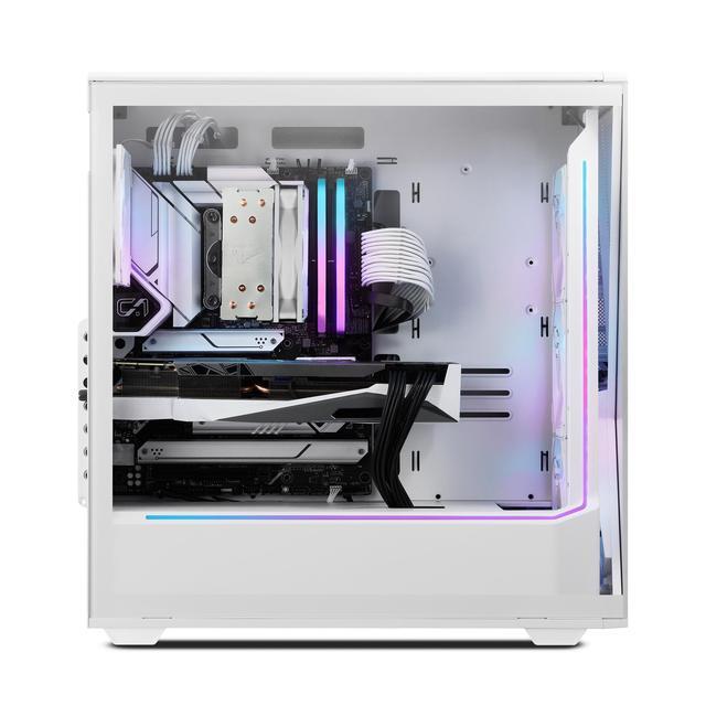 IBUYPOWER Slate 9 White Gaming PC Desktop - Intel Core Ultra 9 285 - NVIDIA GeForce RTX 5060Ti 8GB - 64GB DDR5 RGB - 2TB NVMe SSD - SWI9N56T01