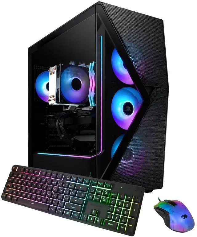iBUYPOWER Slate Gaming Desktop - Intel Core i7 14700F NVIDIA GeForce RTX 4060 8GB 32GB DDR5 RGB RAM 1TB NVMe SSD _SMI7N4601