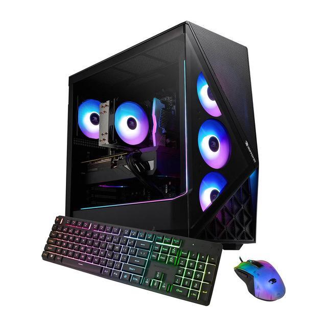 IBUYPOWER Slate Gaming PC Desktop - AMD Ryzen 7 8700F AMD Radeon RX 6600 8GB 16GB DDR5 RGB RAM 1TB NVMe SSD
