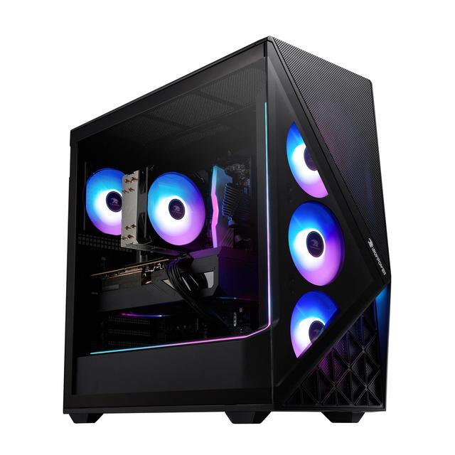 IBUYPOWER Slate Gaming PC Desktop - AMD Ryzen 7 8700F AMD Radeon RX 6600 8GB 16GB DDR5 RGB RAM 1TB NVMe SSD