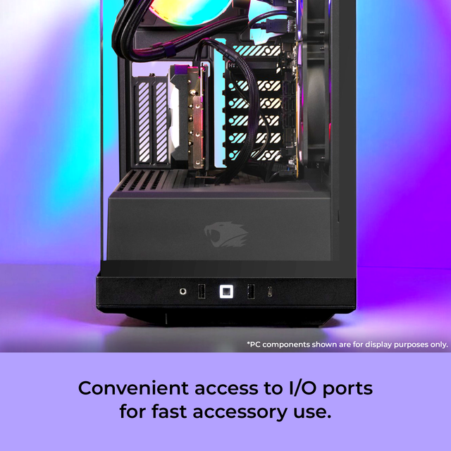 IBUYPOWER Y40 PRO Black Gaming PC Desktop - AMD Ryzen 7 9800X3D - AMD Radeon RX 7800 XT 16GB - 32GB DDR5 RGB - 2TB NVMe SSD - Y40BA7R78XT01