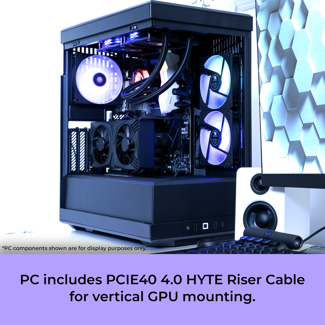IBUYPOWER Y40 PRO Black Gaming PC Desktop - AMD Ryzen 7 9800X3D - AMD Radeon RX 7800 XT 16GB - 32GB DDR5 RGB - 2TB NVMe SSD - Y40BA7R78XT01