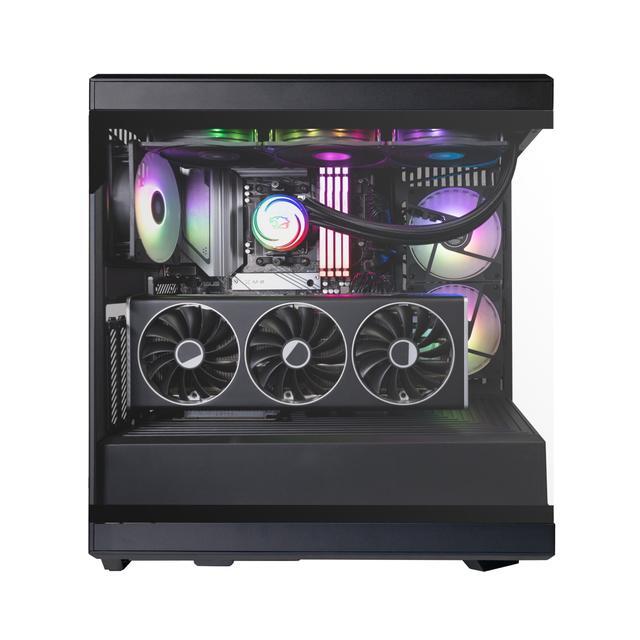 IBUYPOWER Y40 PRO Black Gaming PC Desktop - AMD Ryzen 7 7800X3D - AMD Radeon RX 9070 16GB - 32GB DDR5 RGB - 2TB NVMe SSD - Y40BA7R9701