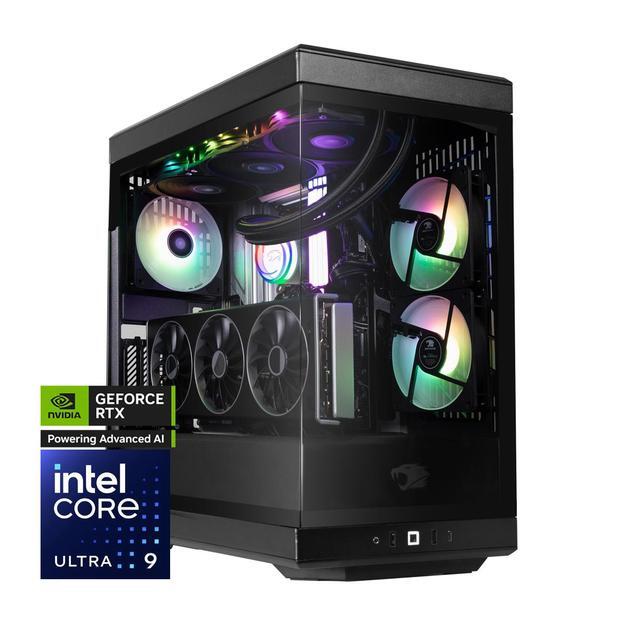 IBUYPOWER Y40 PRO Black Gaming PC Desktop - AMD Ryzen 7 7800X3D - NVIDIA GeForce RTX 5070Ti 16GB - 32GB DDR5 RGB - 2TB NVMe SSD - Y40BA7N57T01