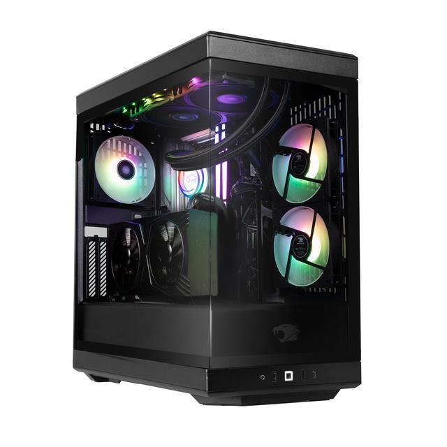 IBUYPOWER Y40 PRO Black Gaming PC Desktop - AMD Ryzen 7 7800X3D - NVIDIA GeForce RTX 5070 12GB - 32GB DDR5 RGB - 2TB NVMe SSD - Y40BA7N5702