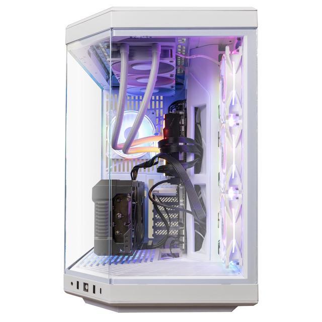 IBUYPOWER Y70 Snow White Gaming PC Desktop - AMD Ryzen 9 9900X - NVIDIA GeForce RTX 5070Ti 16GB - 64GB DDR5 RGB - 1TB NVMe SSD - Y70WA9N57T01