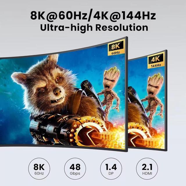 IHDAPP 4K 120Hz 2x2 HDMI + Displayport KVM Switch 2 Monitors 2 Computers 8K 60Hz HDMI And Displayport Dual Monitor KVM Switch With 4 USB 3.0 Port For Keyboard Mouse Printer Support Extended/Copy Mode