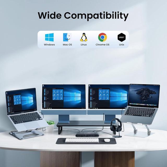 IHDAPP HDMI KVM Switch 2x1 Type C KVM Switch With 7 USB-A Ports RJ45 Port PD 100W Ports Extended Display KVM Switch Supports 4K 60Hz For 1 Monitors 2 Computers With 2 Thunderbolt USB-C 40Gbps Cable