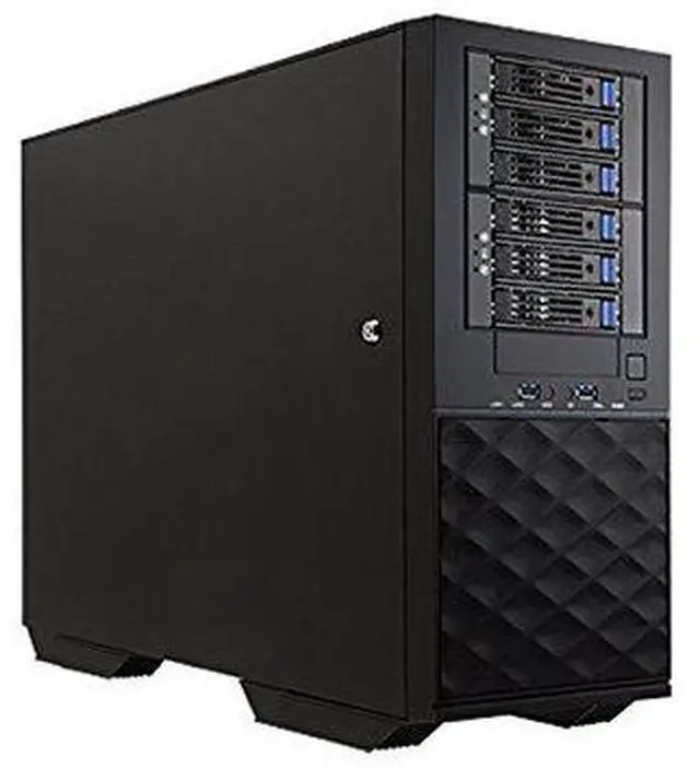 IN WIN IW-PL052X.B3 Black Mid-Tower Server Case 4 External 5.25" Drive Bays
