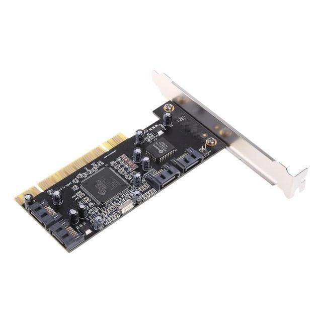 Internal PCI Sata Raid Controller Expansion Card PCI To 4 Sata Ports Adapter Converter For Desktop PC Support HDD SSD
