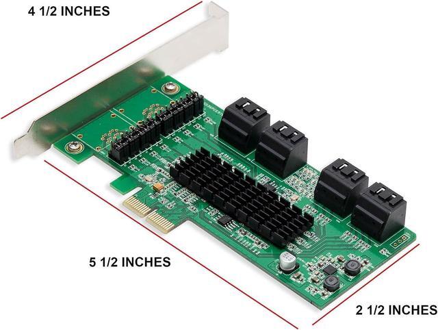 IO CREST SI-PEX40071 SATA III 8 Port Controller Card PCE-e 2.0 X2 With Low Profile Bracket