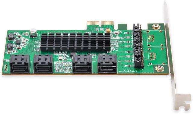IO CREST SI-PEX40071 SATA III 8 Port Controller Card PCE-e 2.0 X2 With Low Profile Bracket