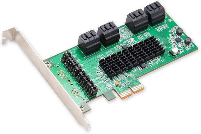 IO CREST SI-PEX40071 SATA III 8 Port Controller Card PCE-e 2.0 X2 With Low Profile Bracket