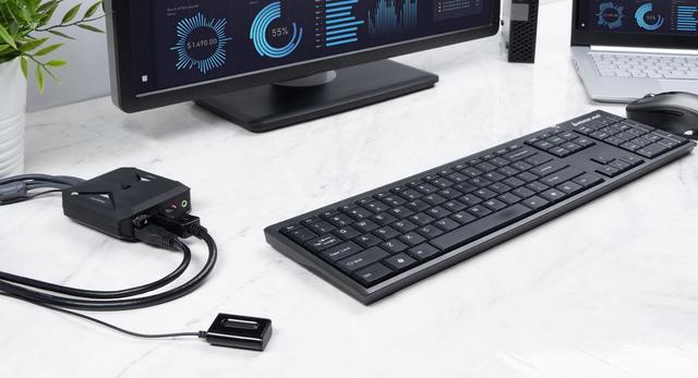 IOGEAR 2-port 4K KVM Switch With DisplayPort USB-C And Audio GCS82DPC