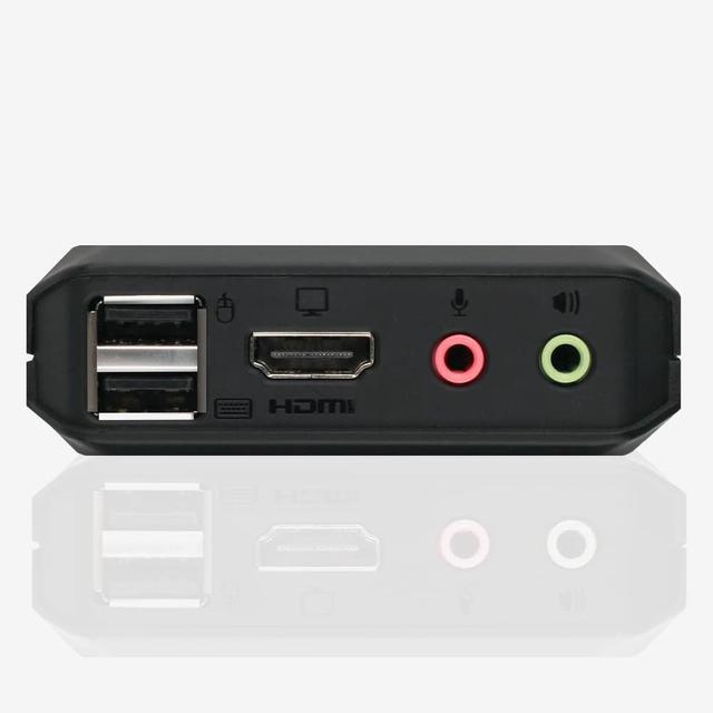 IOGEAR 2-Port 4K KVM Switch With HDMI USB And Audio Connections