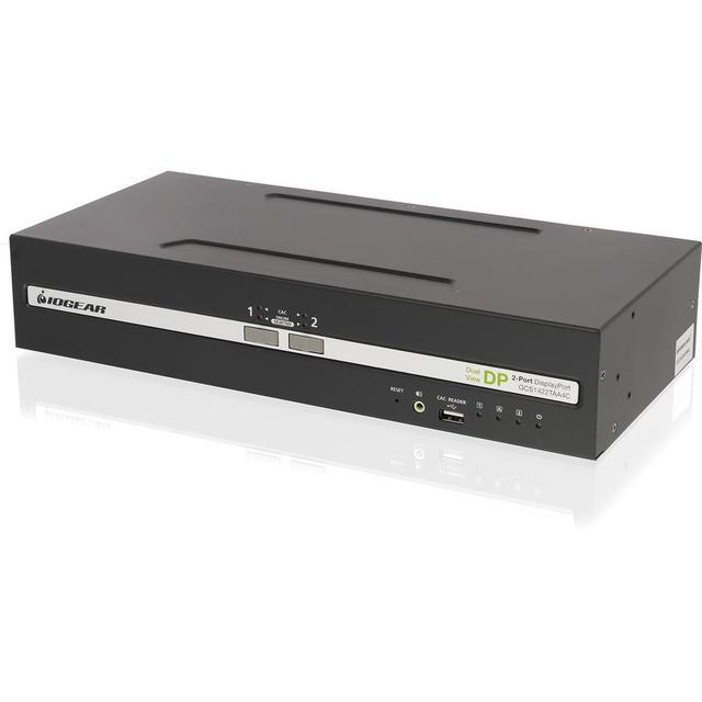 IOGEAR 2-Port Dual View DisplayPort Secure KVM Switch W/Audio And CAC Support