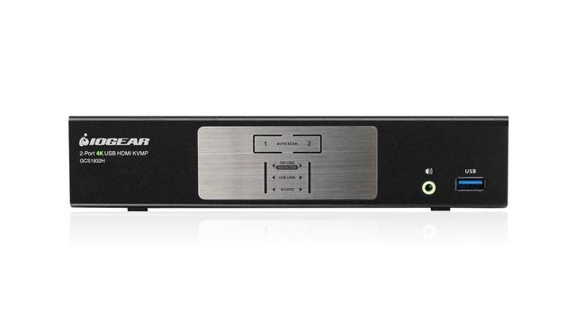 IOGEAR 2-Port HDMI 4K KVMP Switch - 2-Port USB 3.1 Hub Transfer Rate 5Gbps - 4K 60Hz - Control 2 Computers W/1 Keyboard Mouse - HD Audio - Auto Scan Mode - TAA - Mac / Win - GCS1932H