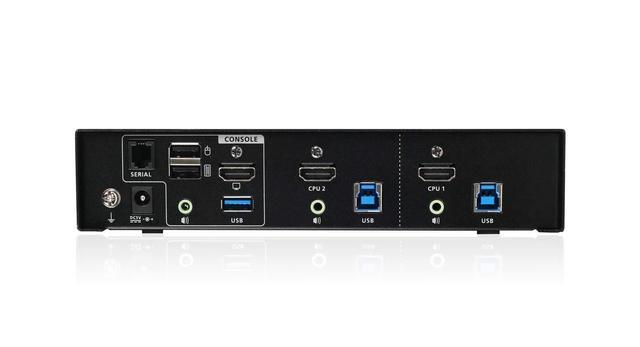 IOGEAR 2-Port HDMI 4K KVMP Switch - 2-Port USB 3.1 Hub Transfer Rate 5Gbps - 4K 60Hz - Control 2 Computers W/1 Keyboard Mouse - HD Audio - Auto Scan Mode - TAA - Mac / Win - GCS1932H