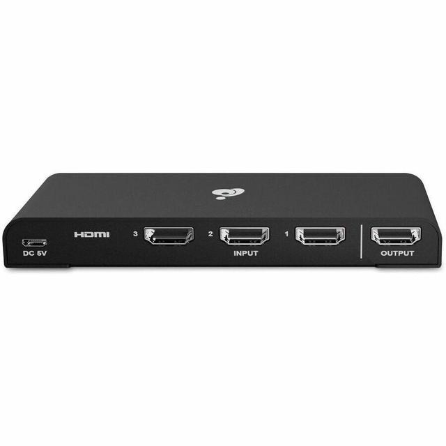 IOGEAR 3-Port True 4K UltraHD HDMI Switch - 4096 X 2160 - 4K - 3 - Display Projector - 1 X HDMI Out