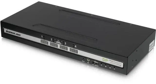 IOGEAR 4-Port Single View DisplayPort KVM Switch w/Audio and CAC support