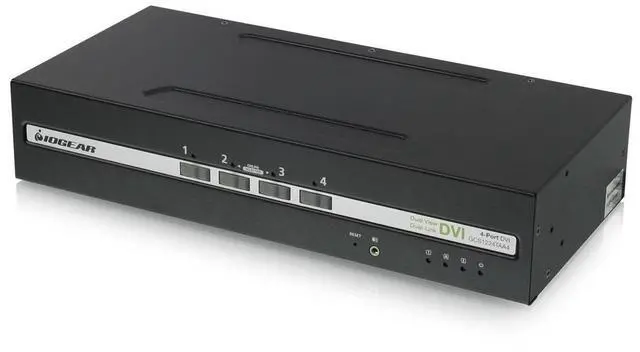 IOGEAR 4-Port Single View DVI PP4.0 Secure KVM Switch w/Audio Connections.TAA Compliance - Model GCS1224TAA4
