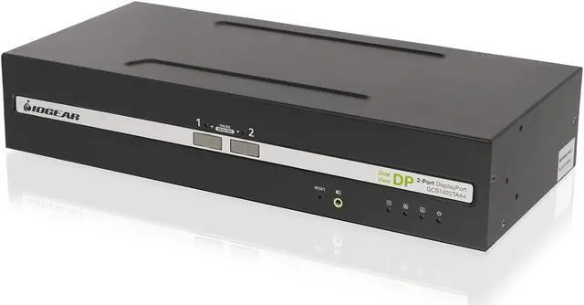 IOGEAR Dual View DisplayPort KVM Switches w/ Audio GCS1422TAA4