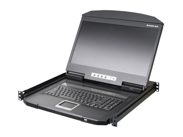 IOGEAR GCL1900W 18.5" Widescreen Short Depth LCD Console With Audio (TAA Compliant)