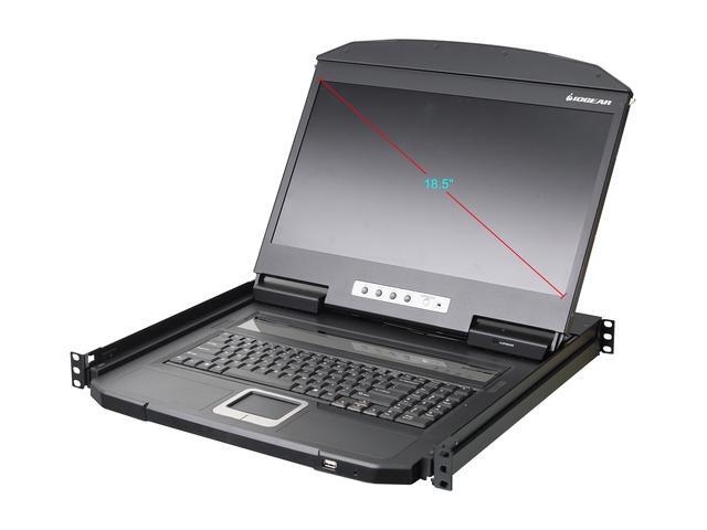 IOGEAR GCL1900W 18.5" Widescreen Short Depth LCD Console With Audio (TAA Compliant)