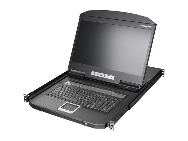 IOGEAR GCL1908W 18.5" Widescreen Short Depth 8-Port LCD KVM Switch (TAA Compliant)