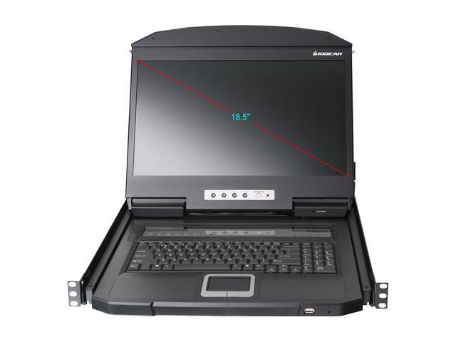 IOGEAR GCL1908W 18.5" Widescreen Short Depth 8-Port LCD KVM Switch (TAA Compliant)