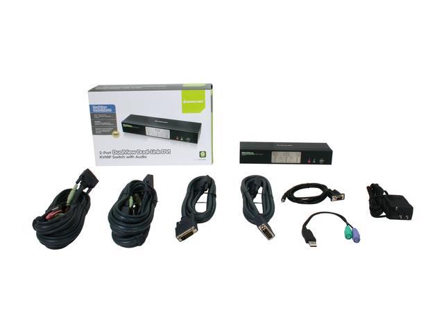 IOGEAR GCS1642 2-Port Dual View Dual Link DVI KVMP Switch With Audio