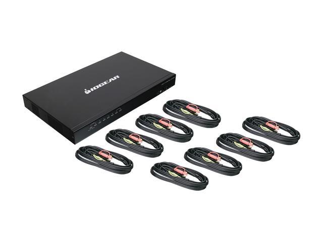 IOGEAR GCS1808HKITU 8-Port USB HDMI KVMP Switch With USB Cable Sets (TAA Compliant)