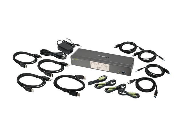 IOGEAR GCS1904-KM Av&Digital Home Solutions 4-Port 4K Uhd Displayport Kvmp Switch With Kb/Mouse