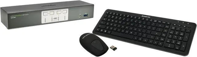 IOGEAR GCS1904-KM Av&Digital Home Solutions 4-Port 4K Uhd Displayport Kvmp Switch With Kb/Mouse