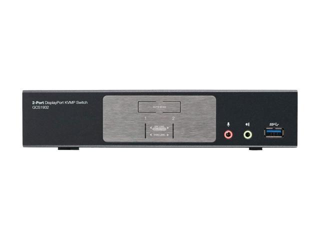 IOGEAR GCS1932 2-Port DisplayPort 1.2 KVMP Switch With USB 3.1 Gen1 Hub And Audio (TAA Compliant)