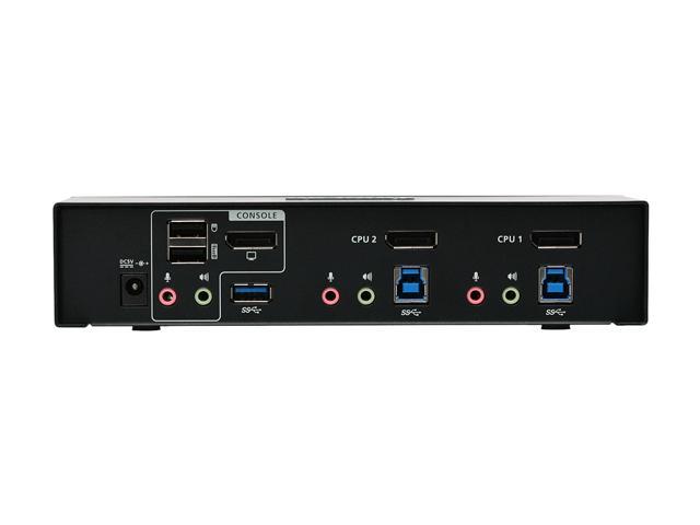IOGEAR GCS1932 2-Port DisplayPort 1.2 KVMP Switch With USB 3.1 Gen1 Hub And Audio (TAA Compliant)