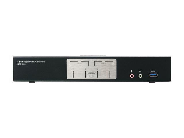 IOGEAR GCS1934 4-Port DisplayPort 1.2 KVMP Switch With USB 3.1 Gen1 Hub And Audio (TAA Compliant)