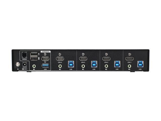 IOGEAR GCS1934H 4-Port 4K KVMP Switch With HDMI Connection USB 3.0 Hub And Audio (TAA)
