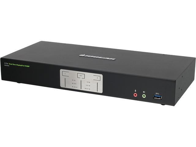 IOGEAR GCS1942 2-Port 4K Dual View DisplayPort KVMP With USB 3.0 Hub And Audio (TAA)