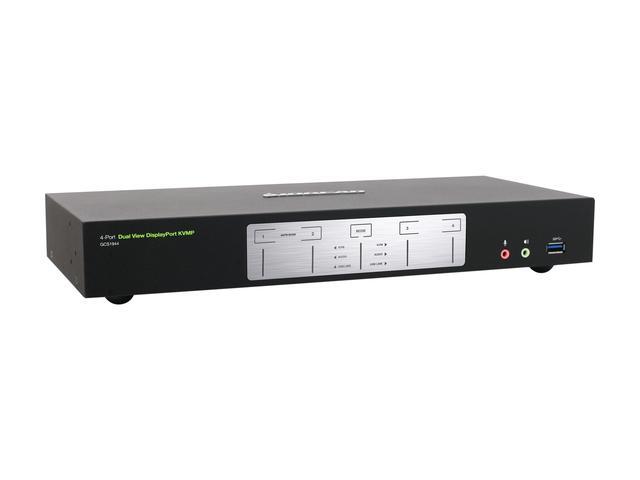 IOGEAR GCS1944 4-Port 4K Dual View DisplayPort KVMP With USB 3.0 Hub And Audio (TAA)