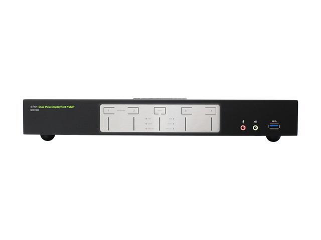 IOGEAR GCS1944 4-Port 4K Dual View DisplayPort KVMP With USB 3.0 Hub And Audio (TAA)
