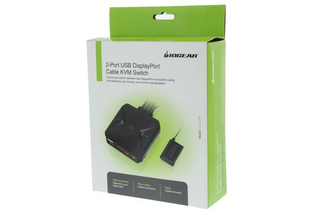 IOGEAR GCS52DP 2-Port USB DisplayPort Cable KVM Switch