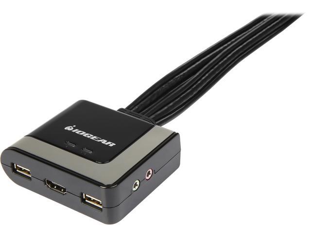 IOGEAR GCS62HDPKIT 2-Port HDMI And DisplayPort Cable KVM Kit With Audio