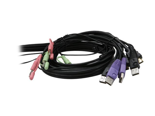 IOGEAR GCS62HU 2-Port HD Cable KVM Switch With Audio