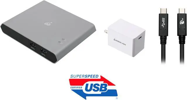 IOGEAR GUD3C04PWRKIT Access Pro 2-Port USB-C KVM Switch with Power Adapter KIT (TAA)