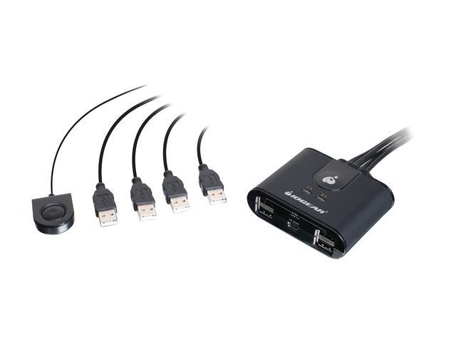 IOGEAR GUS404CA1KIT 4x4 USB Sharing Switch With USB-C Adapter