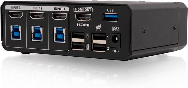 IOGEAR KeyMander Nexus 3-Port Gaming KVM Switch For PC & Game Consoles - GCS1337